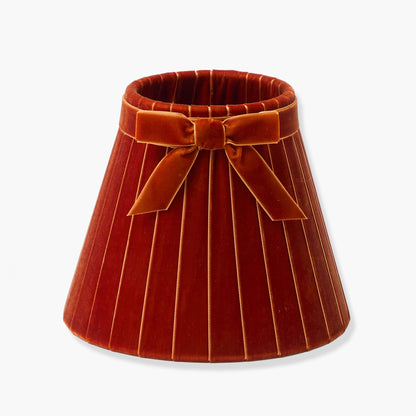 Edie Rechargeable Lamp with Orange Velvet Bow Shade (18cm)