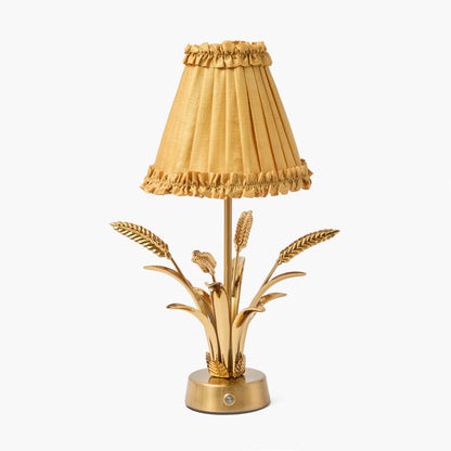 Caramel Frilled Silk Lampshade (18cm)