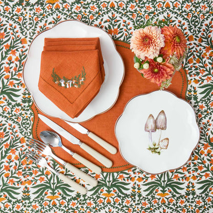 Scalloped Mushroom Starter Plates (Set of 4)