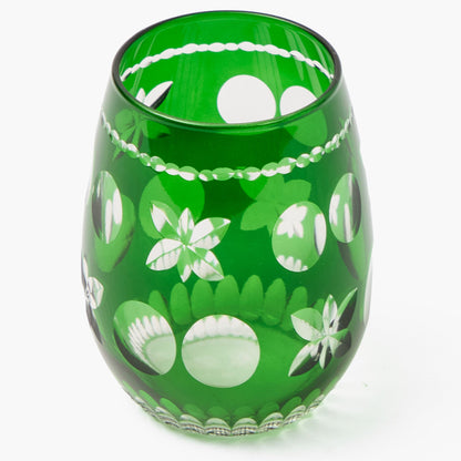 Emerald Anita Engraved Water Glasses (Set of 4)