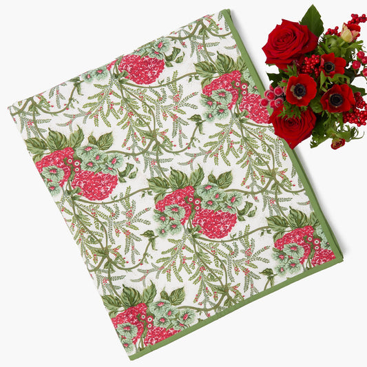 Red & Green Lady Isabella's Garden Tablecloth