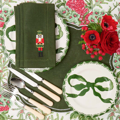Red & Green Lady Isabella's Garden Tablecloth