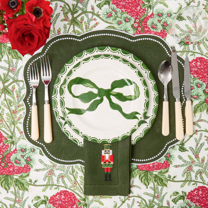 Red & Green Lady Isabella's Garden Tablecloth
