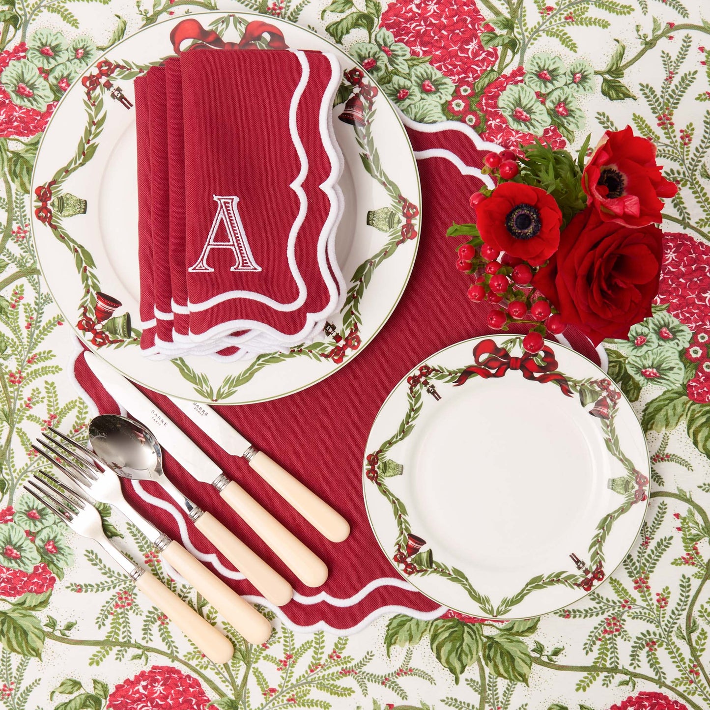 Berry Red Katherine Napkins (Set of 4)