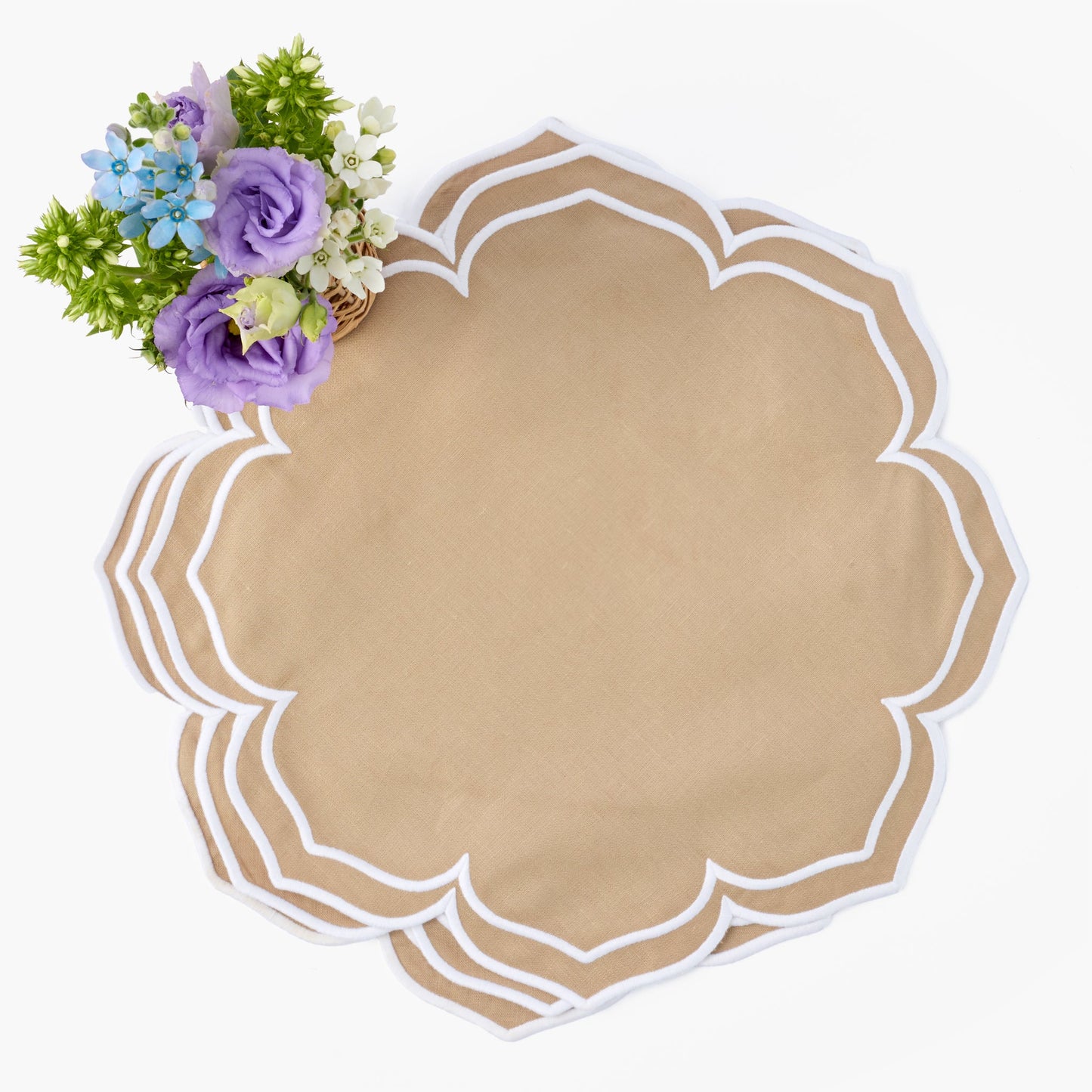 Sand Fleur Placemats & Napkins (Set of 4)