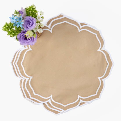 Sand Fleur Placemats & Napkins (Set of 4)