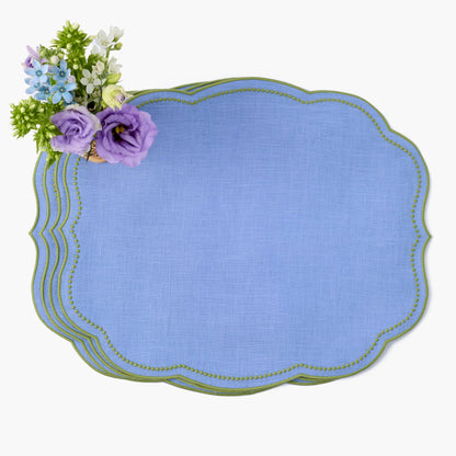 Bluebell & Green Eloise Linen Placemats (Set of 4)