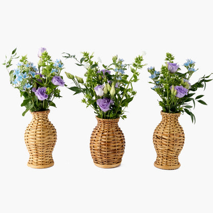 Mini Natural Rattan Vase (Set of 3)