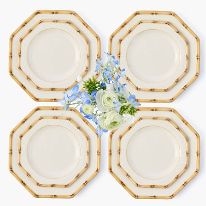 Isabel Bamboo Dinner & Starter Plates (Set of 8)