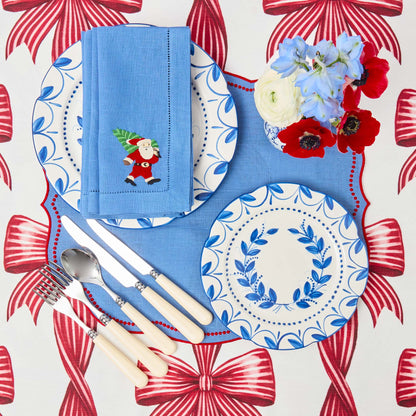 Blue & Red Eloise Placemats & Father Christmas Napkins (Set of 4)