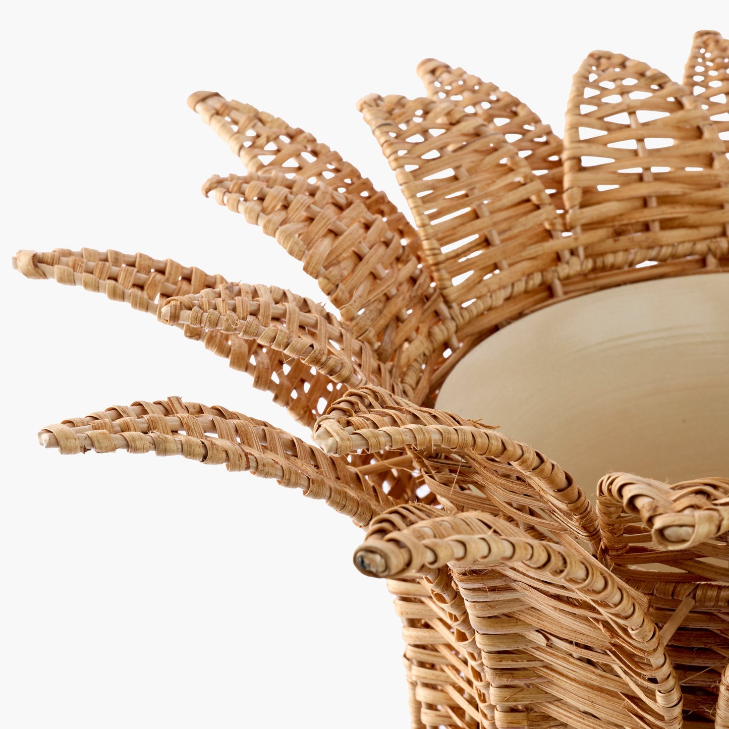 Palm Rattan Urn