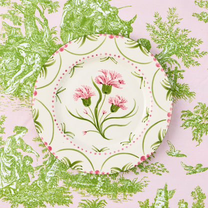 Pink & Green Santa Kristina Dinner Plate