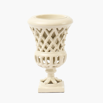 Small Adelaide Putty Lattice Urn Vase