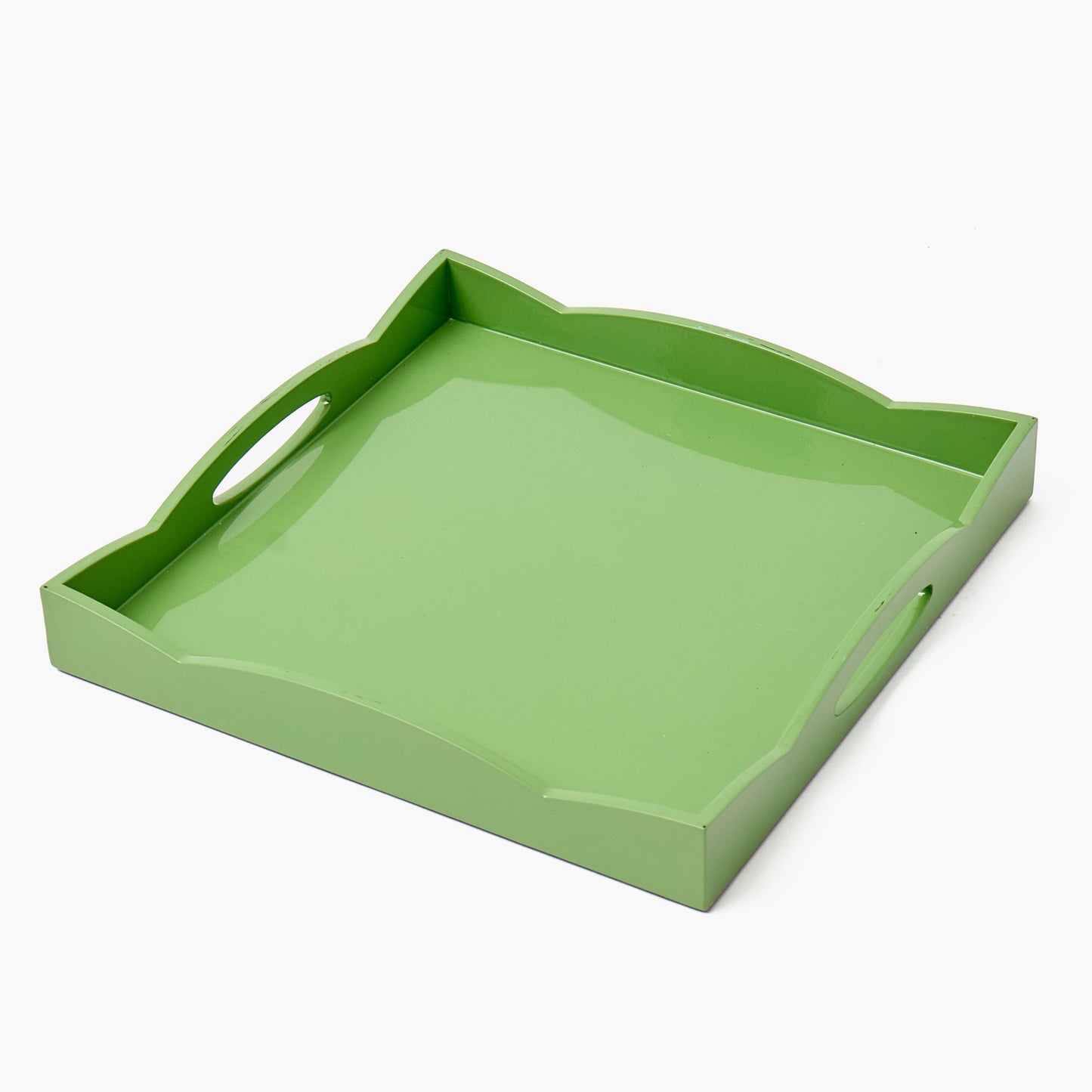 Small Green Lacquer Wave Tray
