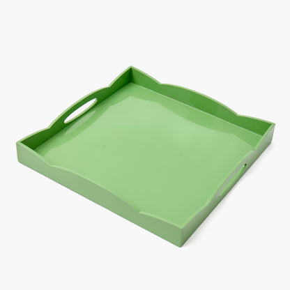 Green Lacquer Wave Tray