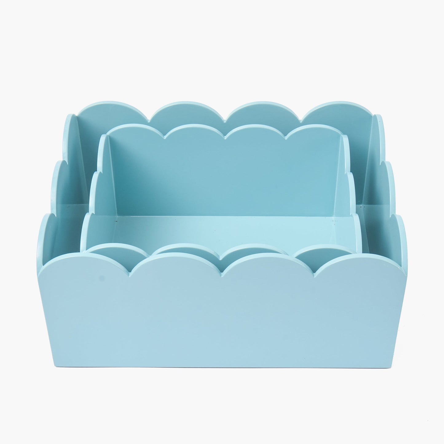 Duck-egg Blue Lacquer Storage Boxes (Set of 2)