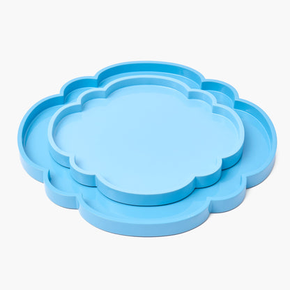 Small Blue Lacquer Cloud Tray