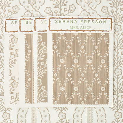 Putty Theodora Trellis Fabric