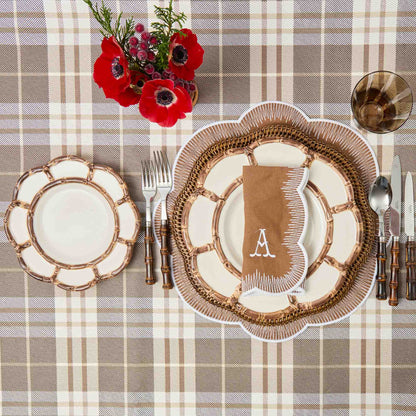 Petal Burnt Bamboo Starter Plate (Set of 4)