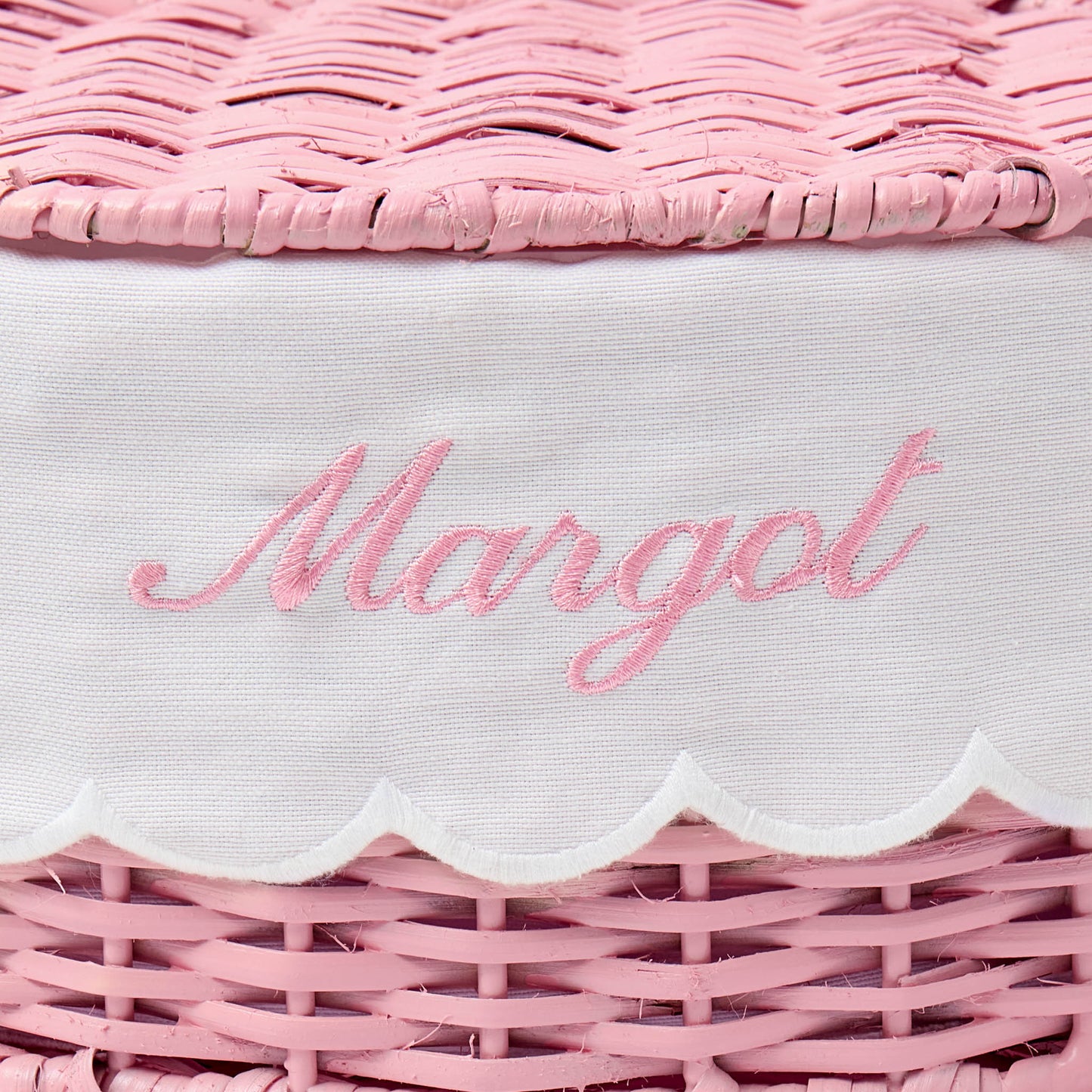 Isabella Pink Rattan Basket (Extra Small)