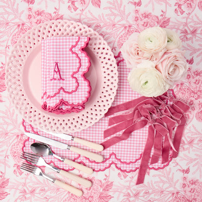 Dusty Pink Velvet Bows (Set of 4) - 20cm