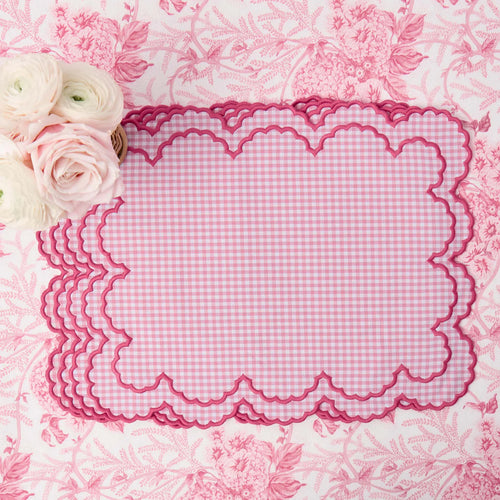 Pink Charlotte Gingham Placemats (Set of 4)