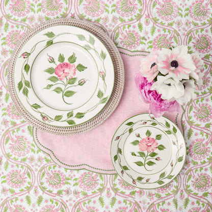 Rose Bud Dinner & Starter Plates (Set of 8)