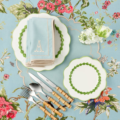 Duck Egg Blue & Sand Mariana Placemats & Napkins (Set of 4)